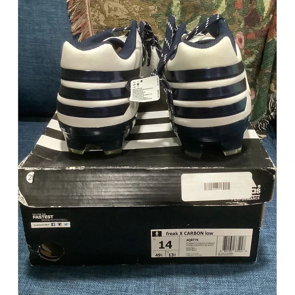 adidas Originals Freak X Low Top Carbon Football Shoe Navy / White Men's 14